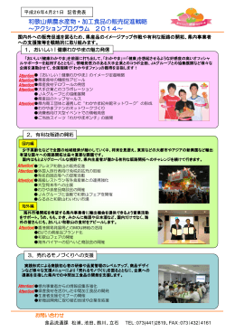 和歌山県農水産物・加工食品の販売促進戦略