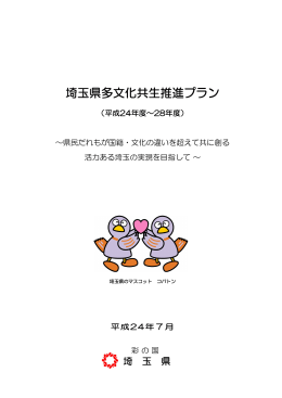 埼玉県多文化共生推進プラン（全体版）（PDF：2771KB）