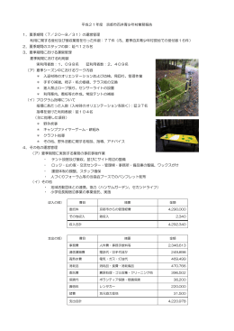平成21年度 京都市百井青尐年村業務報告 1．夏季期間（7／20～8