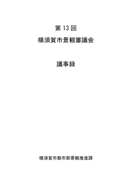 第13回景観審議会（PDF：234KB）