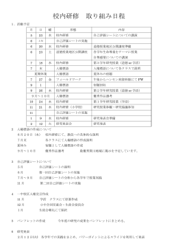 校内研修取組日程
