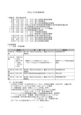 - 1 - 平成23年度事業報告 Ⅰ理事会・常任委員会等 5月10日（火）10