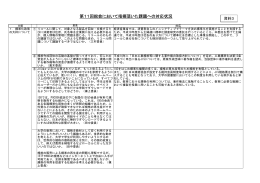 第11回総会において指摘頂いた課題への対応状況
