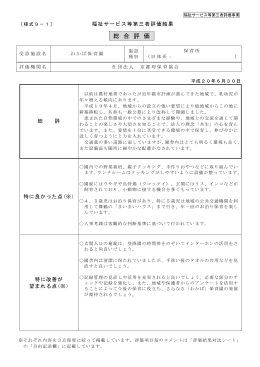 ダウンロードする - 京都 介護・福祉サービス第三者評価