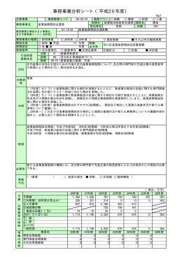 事務事業分析シート（平成26年度）