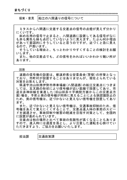 まちづくり 担当課 ミタスから八間通に交差する交差点の信号の