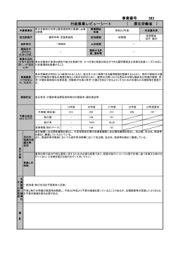 事業番号 383 行政事業レビューシート ( 厚生労働省 )