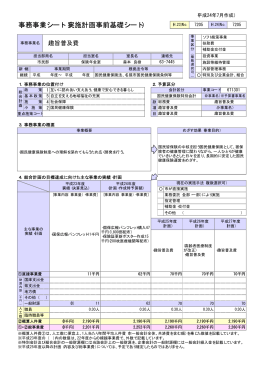 事務事業シート（実施計画事前基礎シート）