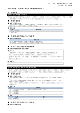 平成 24 年度 出資団体改革新方針進捗管理シート 1 団体目標