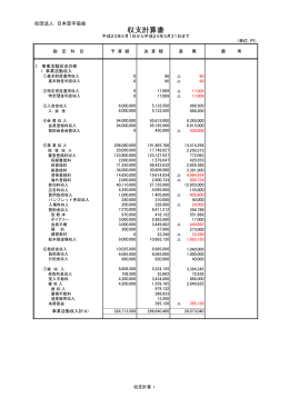 平成23年度 収支計算書 (PDFファイル)