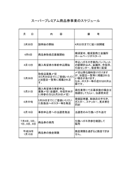 取り扱店向けスケジュール