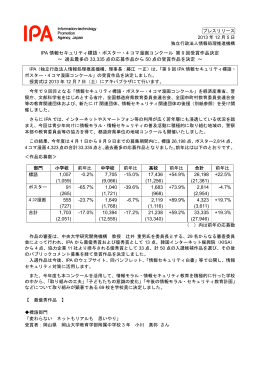 IPA 情報セキュリティ標語・ポスター・4 コマ漫画コンクール 第 9 回受賞