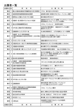 出展者一覧