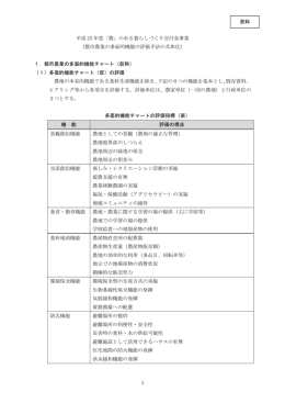 都市農業の多面的機能の評価手法の具体