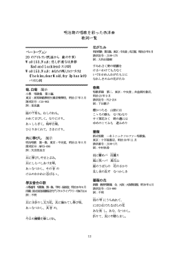 明治期の唱歌を彩った西洋曲 歌詞一覧 ベートーヴェン