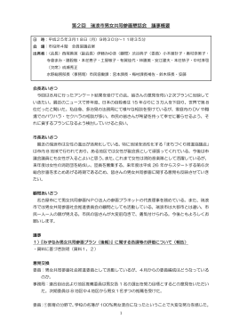 第2回瑞浪市男女共同参画懇話会議事概要
