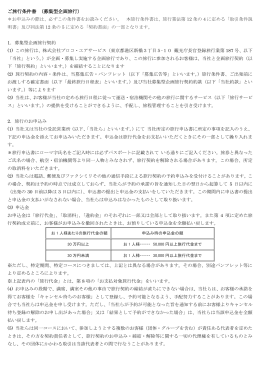 ご旅行条件書 （募集型企画旅行）