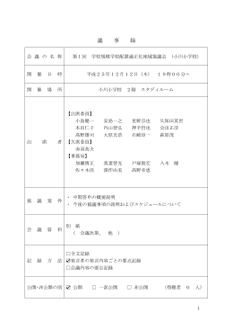 議 事 録 - 小美玉市