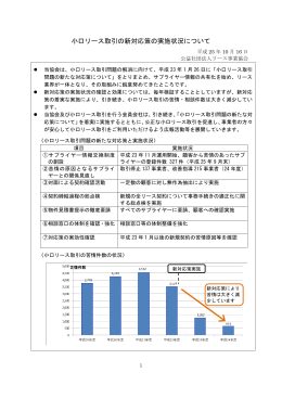 「小口リース取引の新対応策の実施状況について」