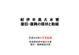 紀 伊 半 島 大 水 害 復旧・復興の現状と取組