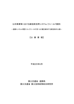 道路トンネルの覆工コンクリートのうき・はく離を検知する新技術