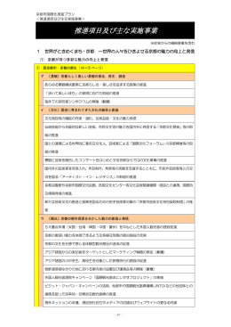 推進項目及び主な実施事業(ファイル名:list サイズ:77.34
