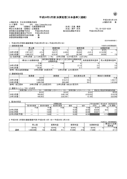 平成24年3月期 決算短信〔日本基準〕（連結）