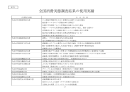 全国消費実態調査使用実績（PDF：38KB）