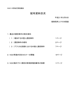 【外務省側配付資料】安全情報（PDF）