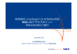 製品紹介資料 - NECマグナスコミュニケーションズ