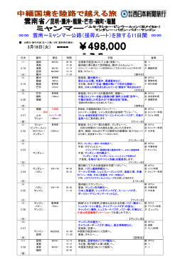 雲南～ミャンマー公路（援蒋ルート）を旅する11日間