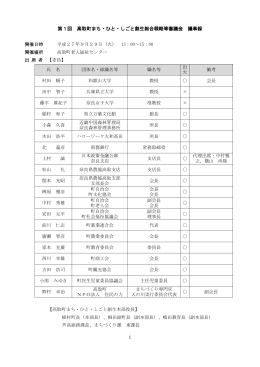 第1回 高取町まち・ひと・しごと創生総合戦略等審議会 議事録