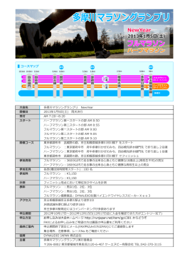 大会名 多摩川マラソングランプリ NewYear 開催日 2013年