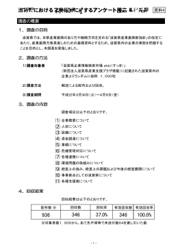 ［資料4］滋賀県における産業振興に関するアンケート調査 集計結果（PDF
