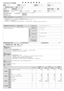 事 務 事 業 評 価 表