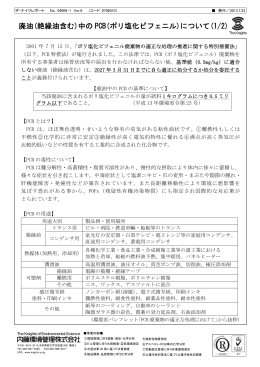 KR04009 廃油（絶縁油含む）中のPCBについて