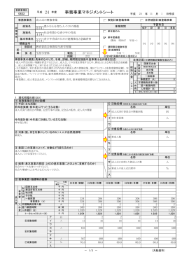 事務事業マネジメントシート