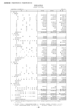 貸借対照表 - 日本栄養士会
