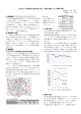 松本市中心市街地活性化基本計画に基づく事業が商業に与えた影響の