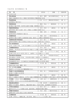 名 称 委員長 役職 実施時期 衛生委員会 鈴木 貴博 総合診療科