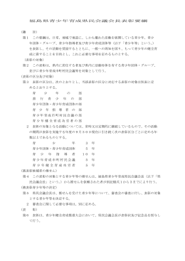福島県青少年育成県民会議会長表彰要綱 （趣 旨