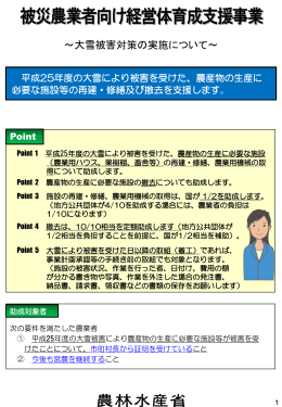 ～大雪被害対策の実施について～