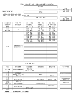 平成26年度調布市商工会青年部組織図及び事業予定