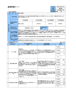 平成20年度： 観光の推進