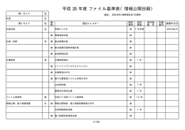 平成 ファイル基準表（情報公開目録） 年度 26