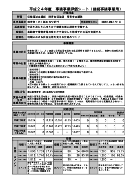 平成24年度 事務事業評価シート（継続事務事業用）