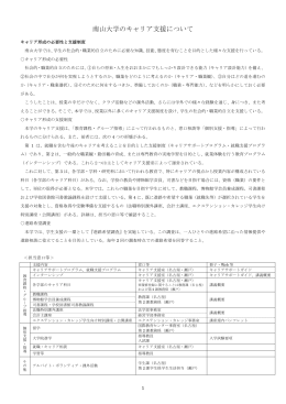 南山大学のキャリア支援について