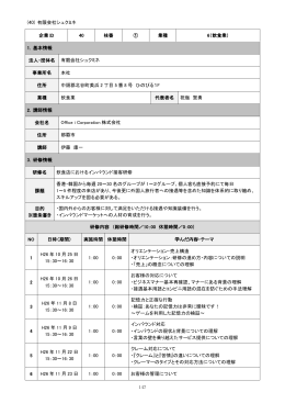 147 (40) 有限会社シュクミネ 企業 ID 40 枝番 ① 業種 6