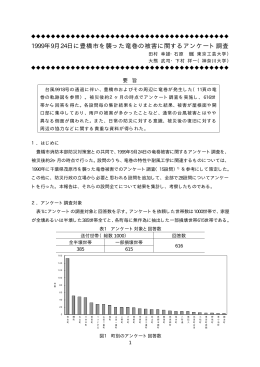 1999年9月24日に豊橋市を襲った竜巻の被害に関するアンケート調査