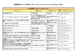 2006年11月受入分【PDF：114KB】